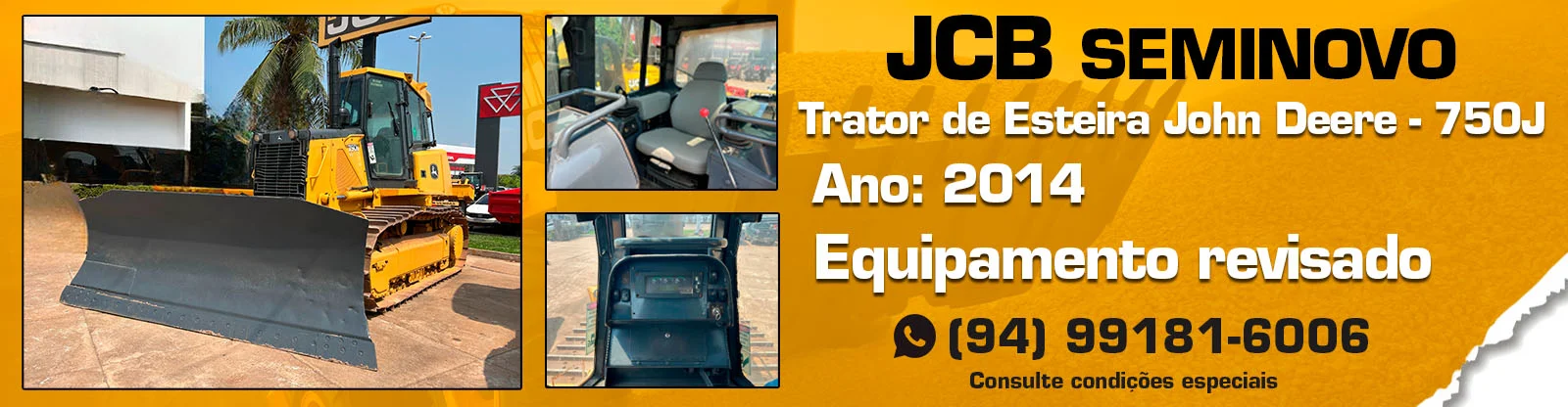 Trator de Esteira Seminovo JCB